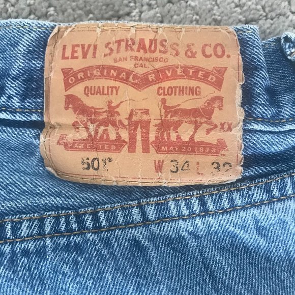 Vintage 501 Levis Denim Straight Leg Jeans - Picture 5 of 6